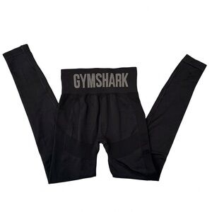 Women’s Gymshark Workout Leggings Compression Black Size Approx XS